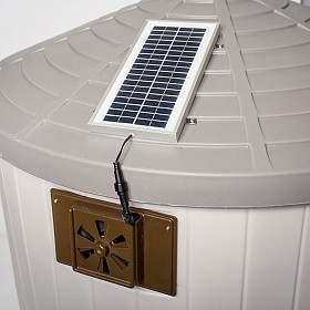 Insulated Doghouse solar fan